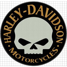 Nášivka H-D Lebka zlatá /v